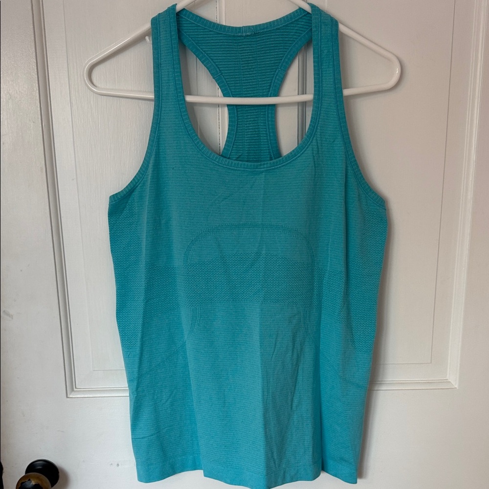 Lululemon Swiftly tech  Teal Racerback Tank Top 10 waist length